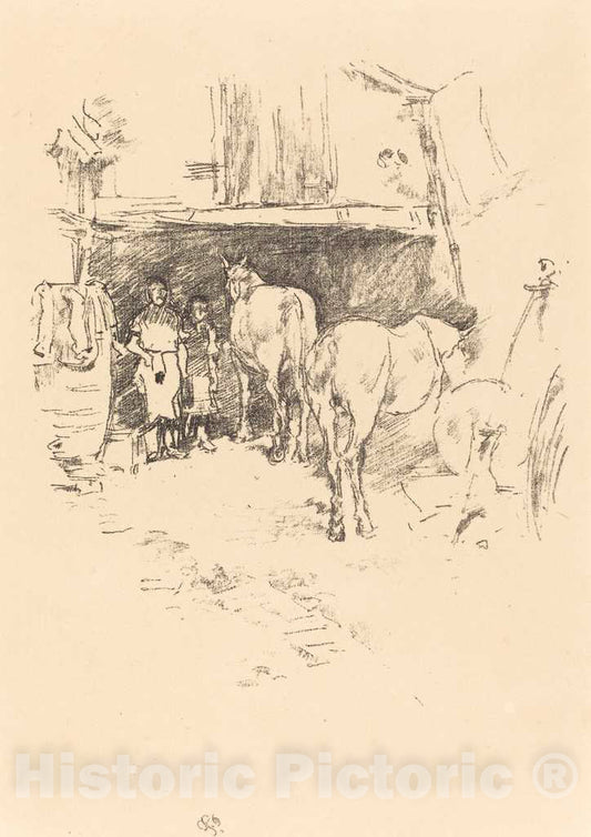 Art Print : James McNeill Whistler, The Smith's Yard, 1895 - Vintage Wall Art