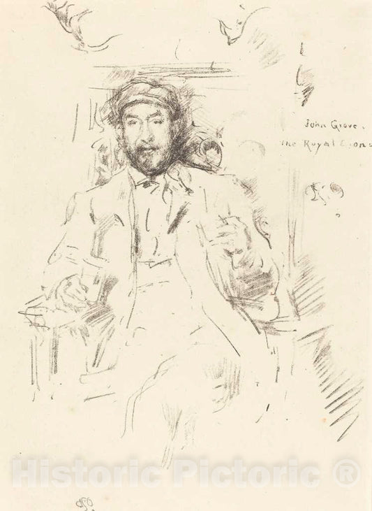 Art Print : James McNeill Whistler, John Grove, 1895 - Vintage Wall Art