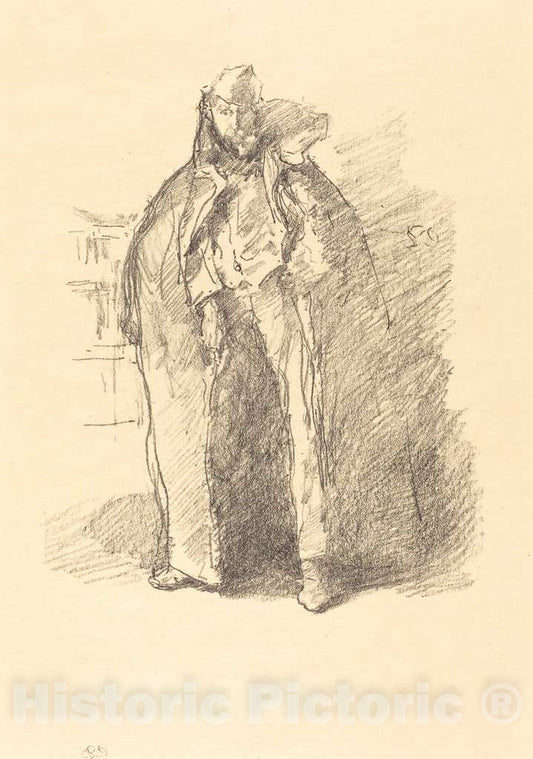 Art Print : James McNeill Whistler, The Russian Schube, 1896 - Vintage Wall Art