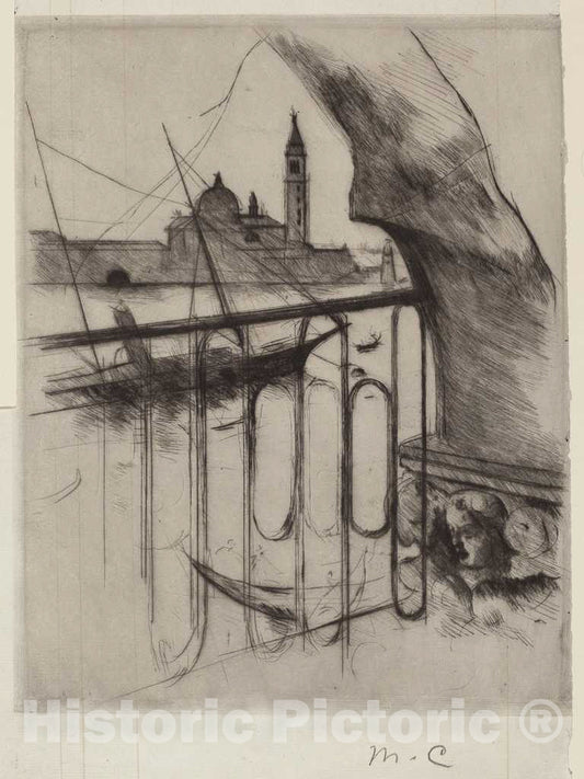 Art Print : Mary Cassatt, View of Venice, 1887 - Vintage Wall Art