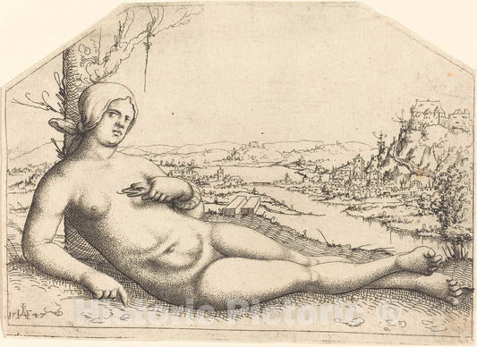 Art Print : Augustin Hirschvogel, Death of Cleopatra, 1547 - Vintage Wall Art