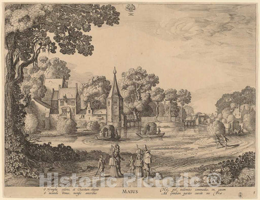 Art Print : Jan Van de Velde II, May - Vintage Wall Art