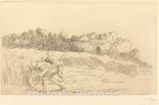 Art Print : Alphonse Legros, Harvesters (Les moissoneurs) - Vintage Wall Art