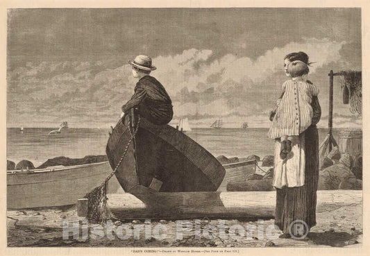 Art Print : Homer, Dad's Coming!, 1873 - Vintage Wall Art