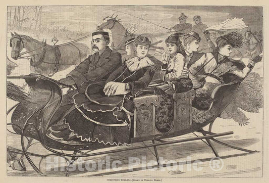 Art Print : Homer, Christmas Belles, 1869 - Vintage Wall Art