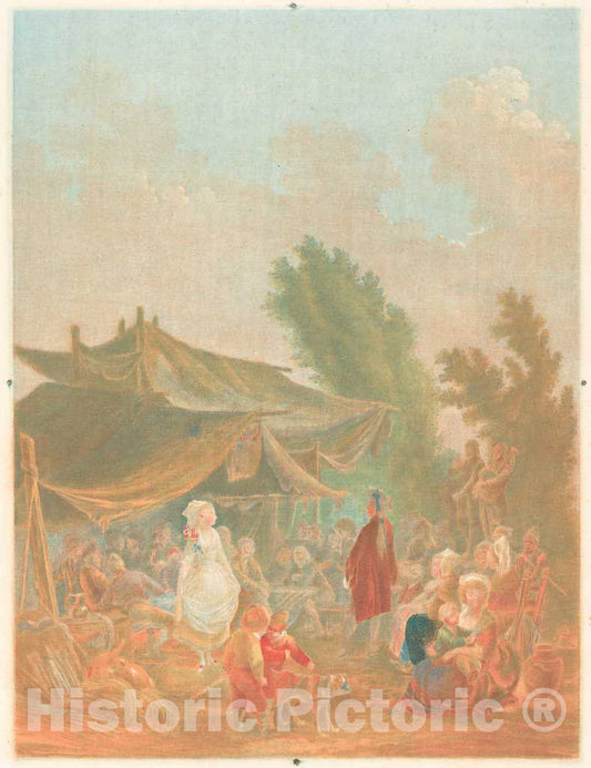 Art Print : Descourtis After Nicolas Taunay, Noce de Village (Village Wedding), 1785 - Vintage Wall Art