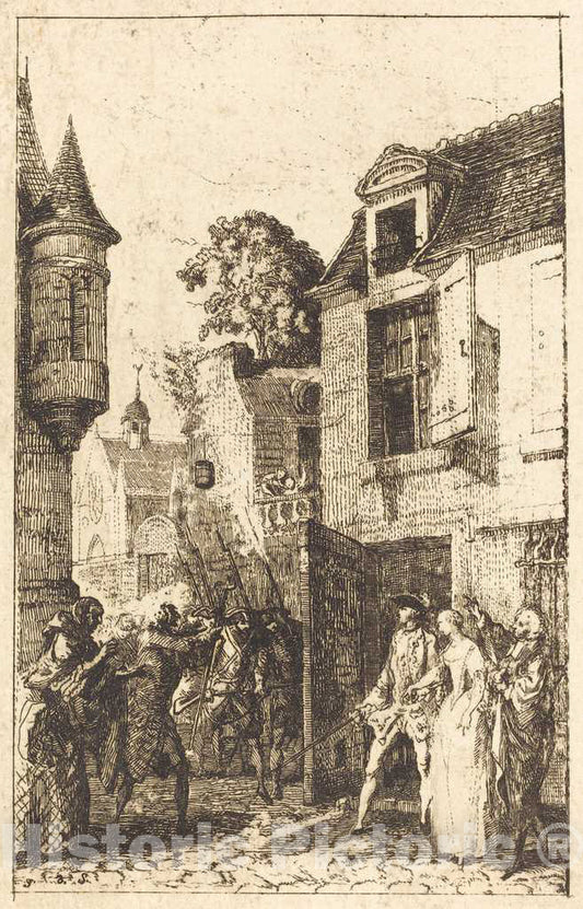 Art Print : Gabriel Jacques de Saint-Aubin, On ne s'avise jamais de Tout, 1761 - Vintage Wall Art