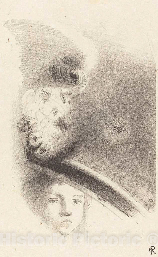 Art Print : Odilon Redon, Tete d'Enfant (Head of a Child), 1899 - Vintage Wall Art