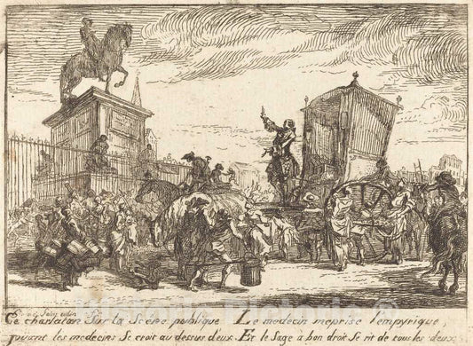 Art Print : Gabriel Jacques de Saint-Aubin, The Charlatan (Le Charlatan), c. 1760 - Vintage Wall Art