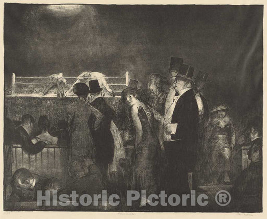 Art Print : George Bellows, Preliminaries, 1916 - Vintage Wall Art