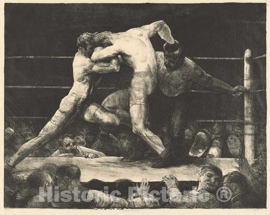 Art Print : George Bellows, A Stag at Sharkey's, 1917 - Vintage Wall Art
