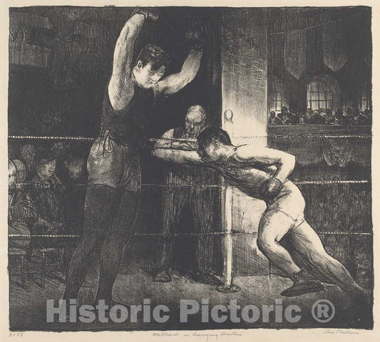Art Print : George Bellows, Willard in Training Quarters, 1916 - Vintage Wall Art