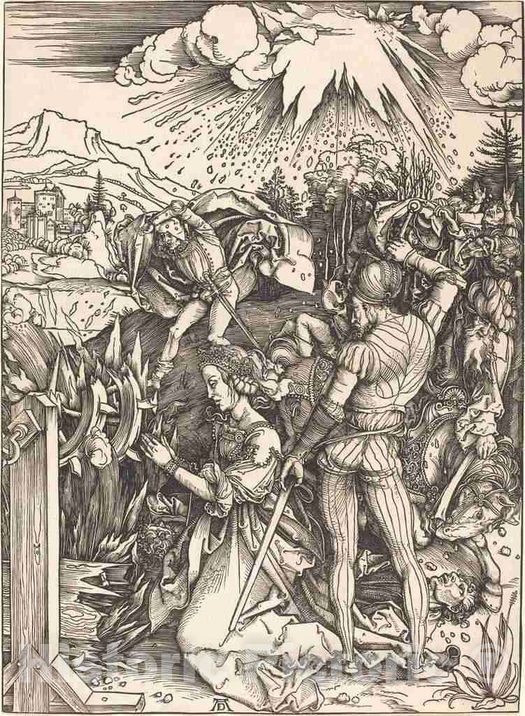 Art Print : Albrecht DÃ¼rer, The Martyrdom of Saint Catherine, c.1498 - Vintage Wall Art