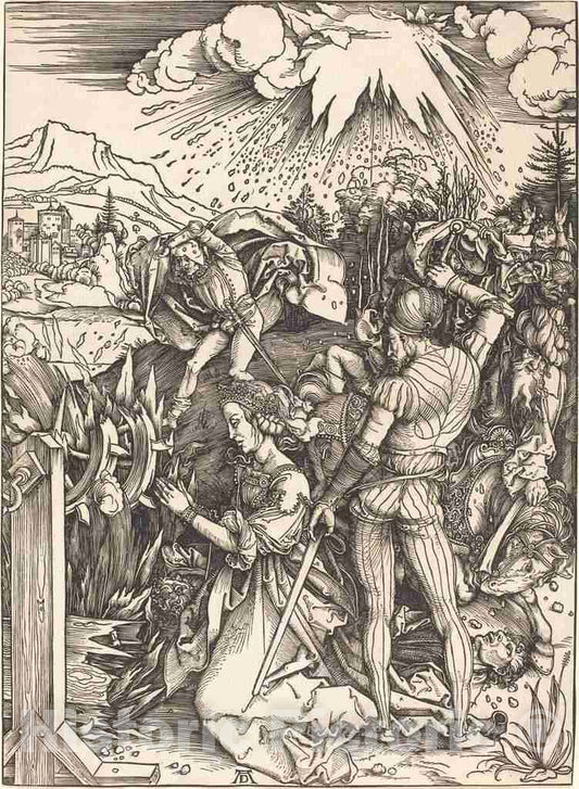 Art Print : Albrecht DÃ¼rer, The Martyrdom of Saint Catherine, c.1498 - Vintage Wall Art