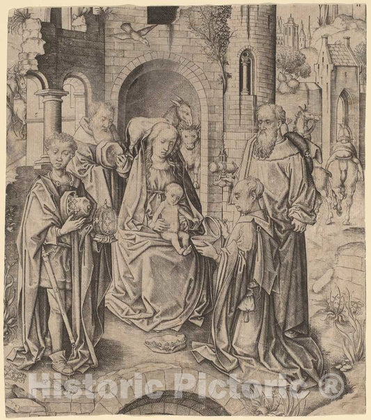 Art Print : The Adoration of The Magi, c.1483 - Vintage Wall Art