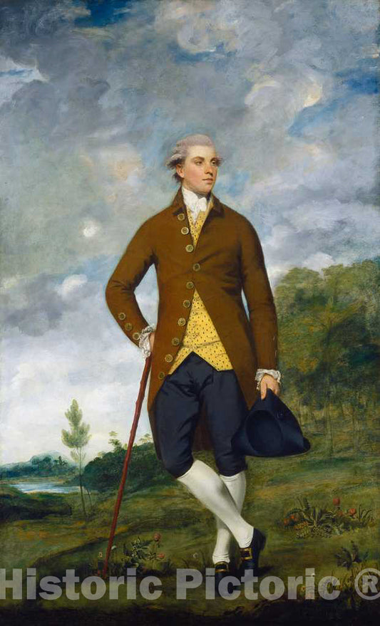 Art Print : Sir Joshua Reynolds, John Musters, 1777-c. 1780 - Vintage Wall Art