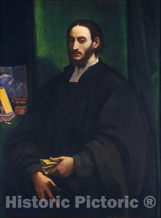 Art Print : Sebastiano del Piombo, Portrait of a Humanist, c. 1520 - Vintage Wall Art