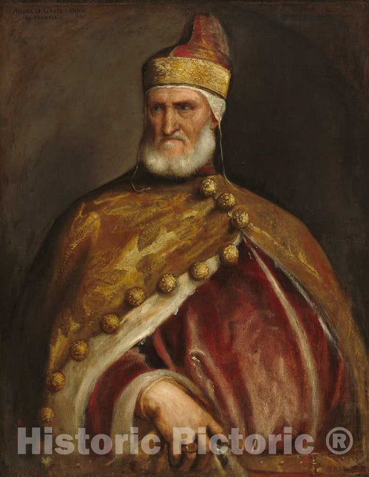 Art Print : Titian, Doge Andrea Gritti, c.1547 - Vintage Wall Art