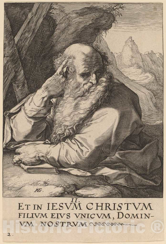 Art Print : Hendrik Goltzius, Saint Andrew, 1589 - Vintage Wall Art