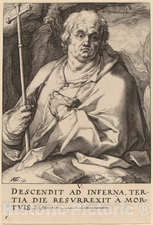 Art Print : Hendrik Goltzius, Saint Philip, 1589 - Vintage Wall Art