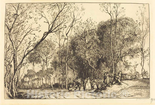 Art Print : Auguste LepÃ¨re, Summer in Saint-Martin, The Past Nuptials (ETE de la Saint-Martin, la Noce qui passe), 1908 - Vintage Wall Art