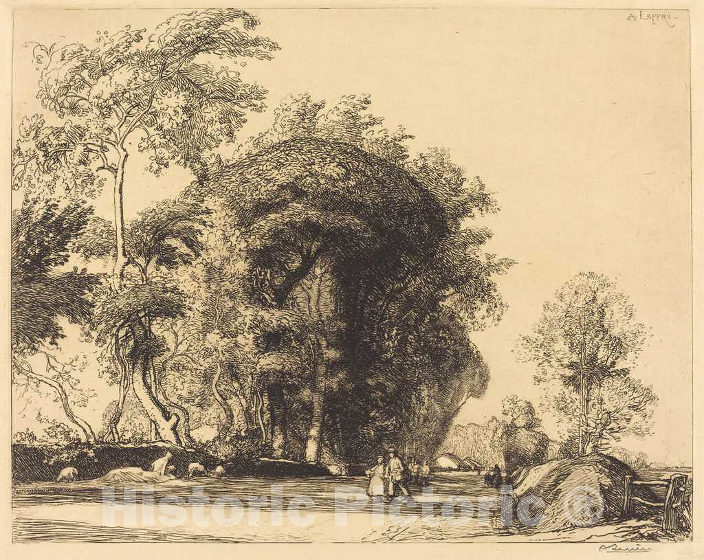 Art Print : Auguste LepÃ¨re, Path from St.-Gilles, St.-Jean-de-Monts (La Route de St.-Gilles, St.-Jean-de-Monts), 1911 - Vintage Wall Art