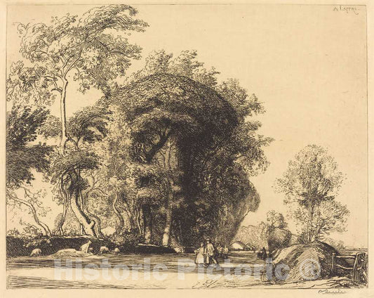 Art Print : Auguste LepÃ¨re, Path from St.-Gilles, St.-Jean-de-Monts (La Route de St.-Gilles, St.-Jean-de-Monts), 1911 - Vintage Wall Art