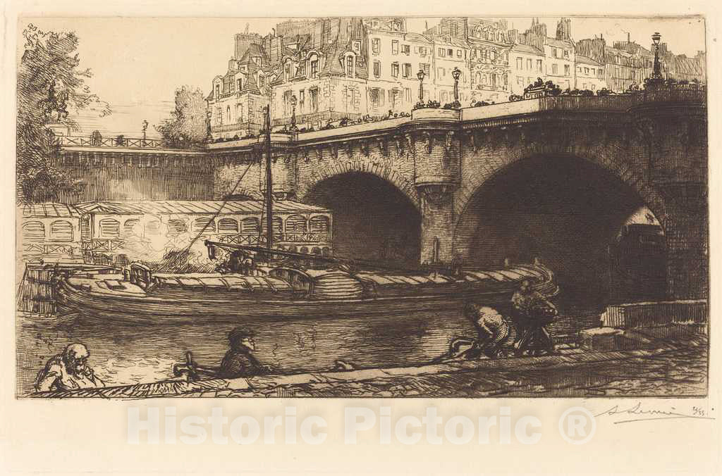 Art Print : Auguste LepÃ¨re, Pont Neuf, 1901 - Vintage Wall Art