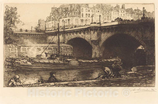 Art Print : Auguste LepÃ¨re, Pont Neuf, 1901 - Vintage Wall Art
