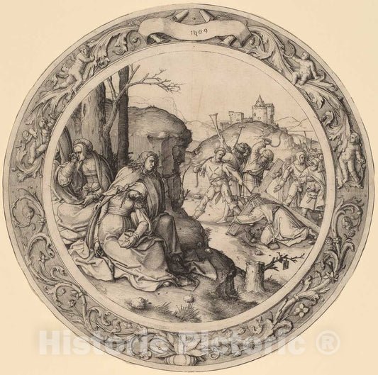 Art Print : Lucas Van Leyden, Christ Carrying The Cross, 1509 - Vintage Wall Art