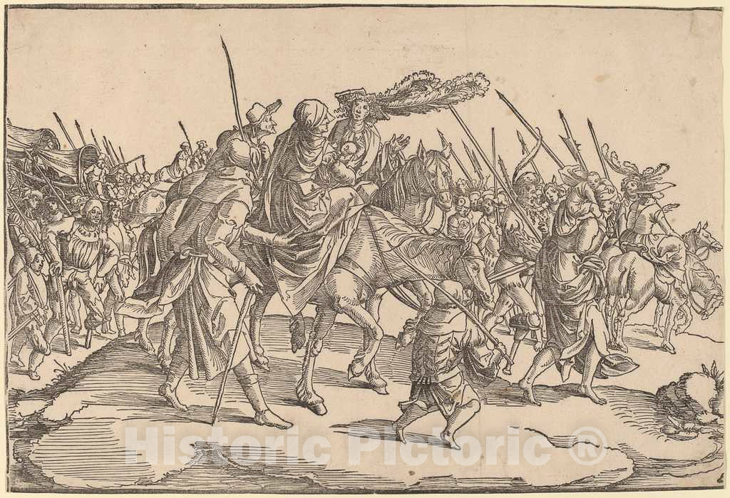 Art Print : Jan Wellens de Cock, The Stragglers - Vintage Wall Art