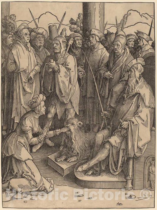 Art Print : Lucas Van Leyden, The Mouth of Truth, c. 1512 - Vintage Wall Art
