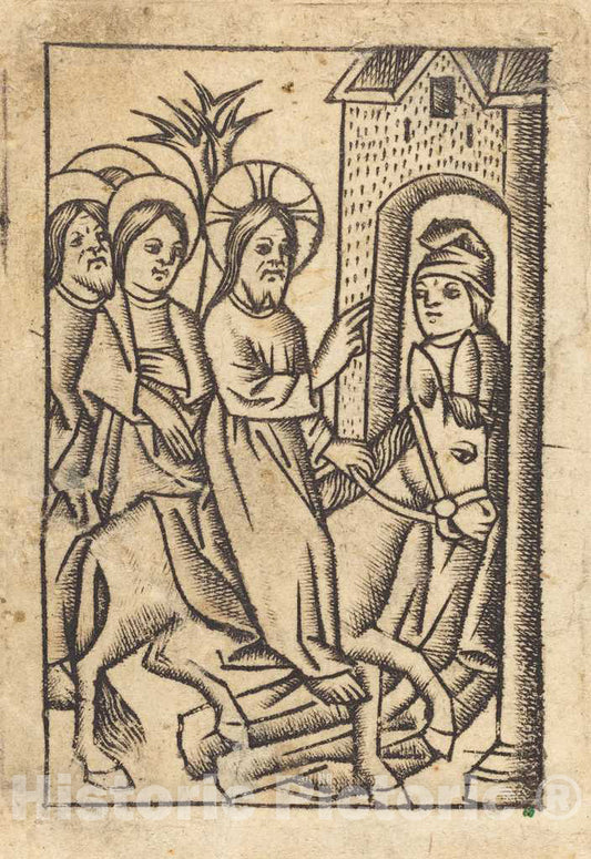 Art Print : Christ's Entry into Jerusalem [Left], c.1455 - Vintage Wall Art