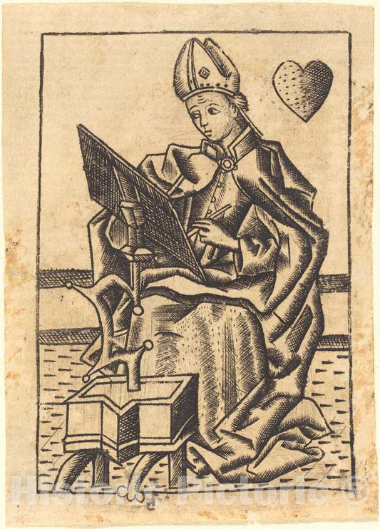Art Print : Saint Augustine, c.1455 - Vintage Wall Art