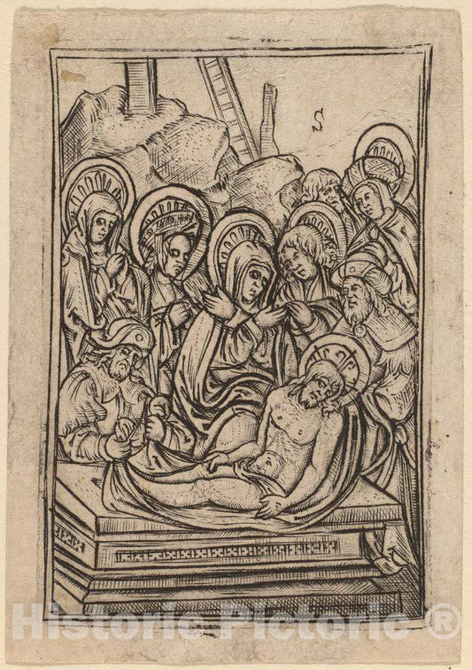 Art Print : The Entombment - Vintage Wall Art