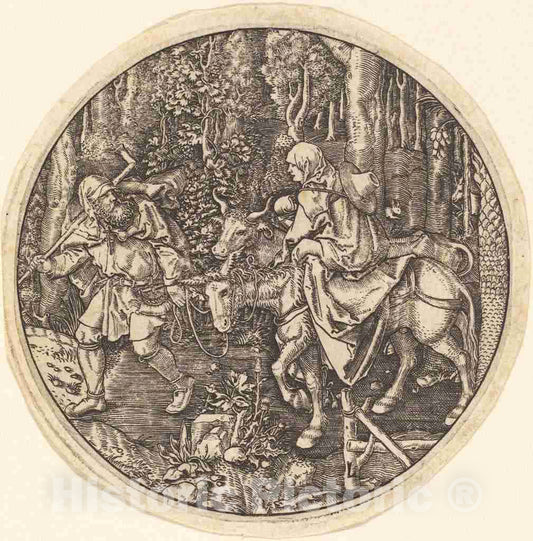 Art Print : Albrecht DÃ¼rer, The Flight into Egypt - Vintage Wall Art