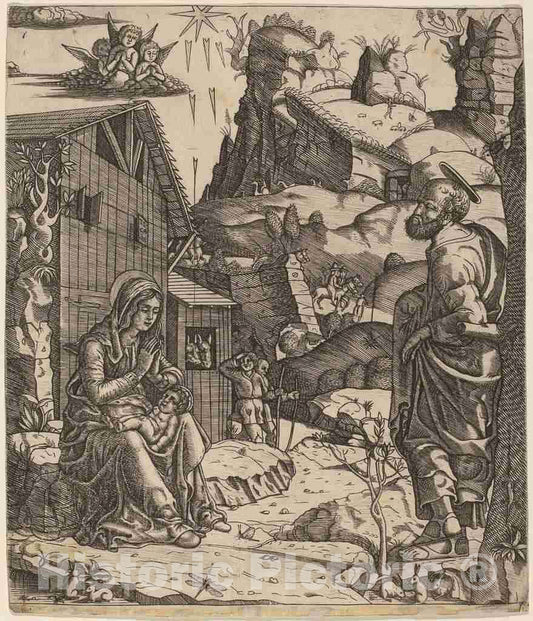 Art Print : The Nativity, c.1505 - Vintage Wall Art