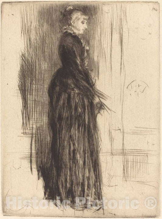 Art Print : James McNeill Whistler, The Little Velvet Dress, 1873 - Vintage Wall Art