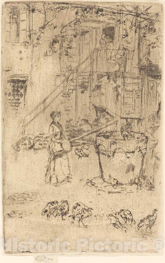 Art Print : James McNeill Whistler, Turkeys, 1880 - Vintage Wall Art
