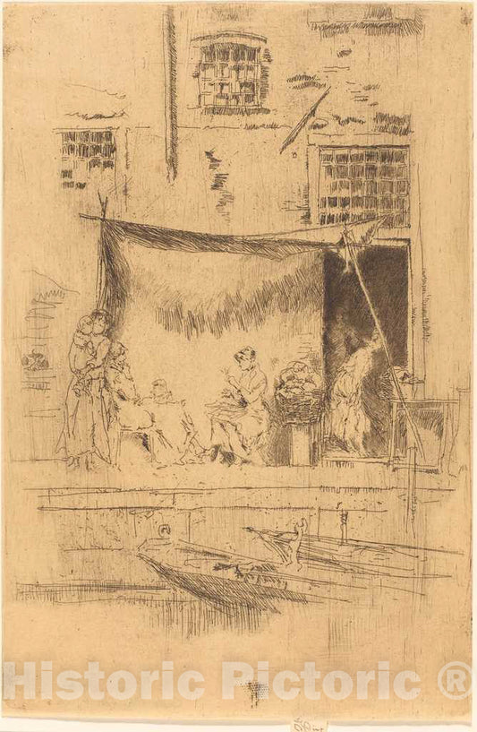 Art Print : James McNeill Whistler, Fruit-Stall, 1880 - Vintage Wall Art