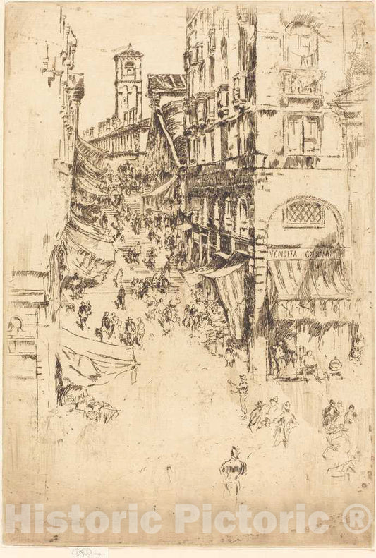 Art Print : James McNeill Whistler, The Rialto, 1880 - Vintage Wall Art
