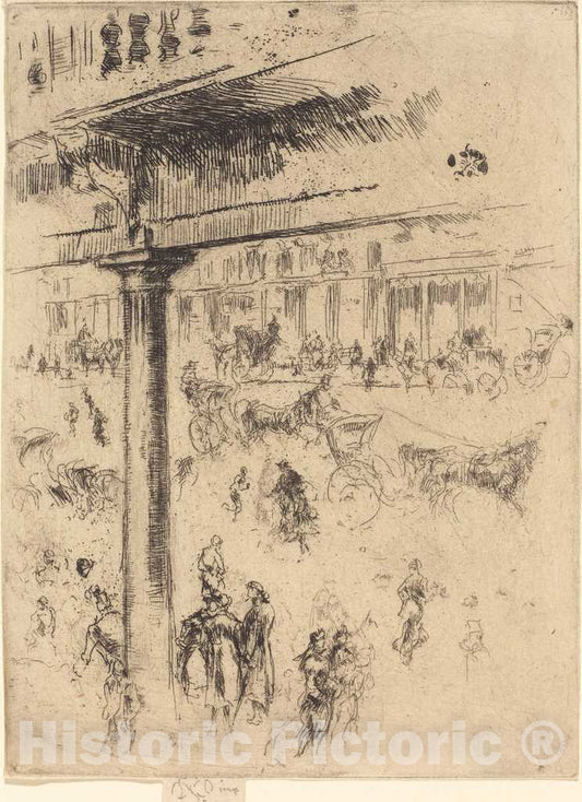 Art Print : James McNeill Whistler, Regent's Quadrant, c.1881 - Vintage Wall Art