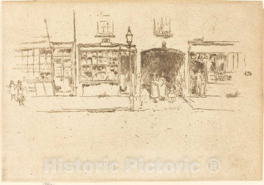 Art Print : James McNeill Whistler, The Barber's, c.1887 - Vintage Wall Art