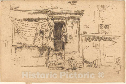 Art Print : James McNeill Whistler, Rag-Shop, Milman's Row, c.1887 - Vintage Wall Art