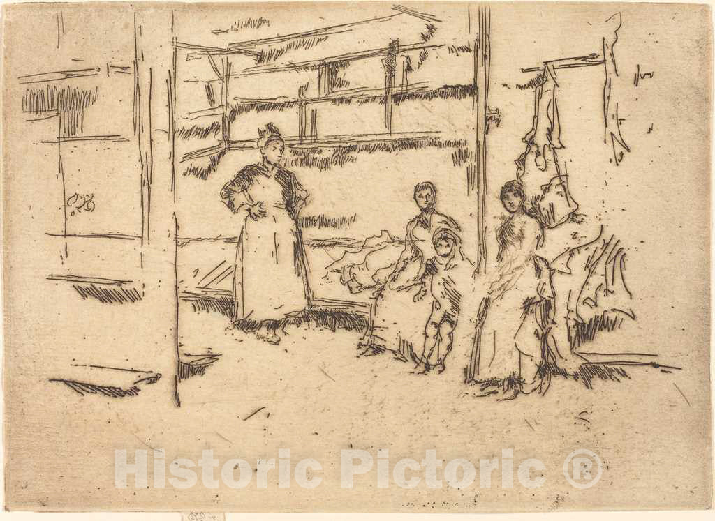 Art Print : James McNeill Whistler, After The Sale, Hounsditch, c.1887 - Vintage Wall Art