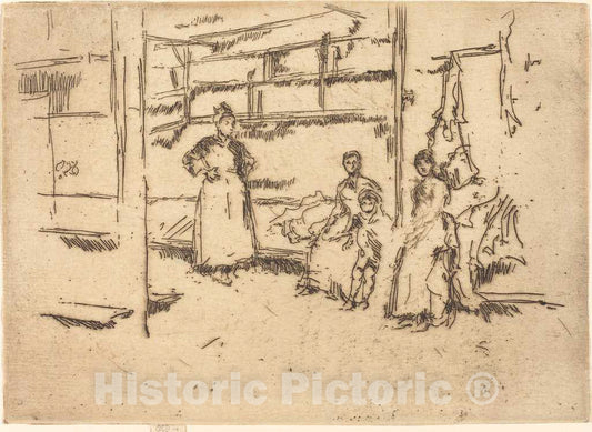 Art Print : James McNeill Whistler, After The Sale, Hounsditch, c.1887 - Vintage Wall Art