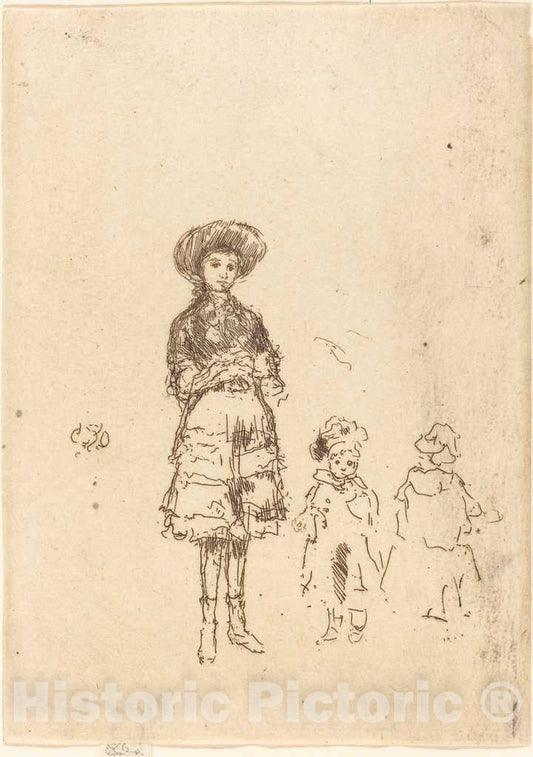 Art Print : James McNeill Whistler, The Little Nurse, c.1887 - Vintage Wall Art