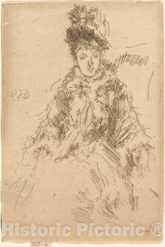 Art Print : James McNeill Whistler, Miss Lenoir, c. 1887 - Vintage Wall Art
