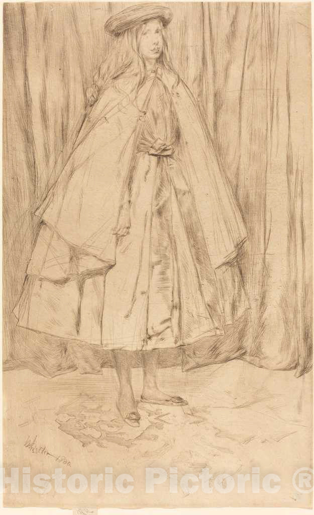 Art Print : James McNeill Whistler, Annie Haden, 1860 - Vintage Wall Art