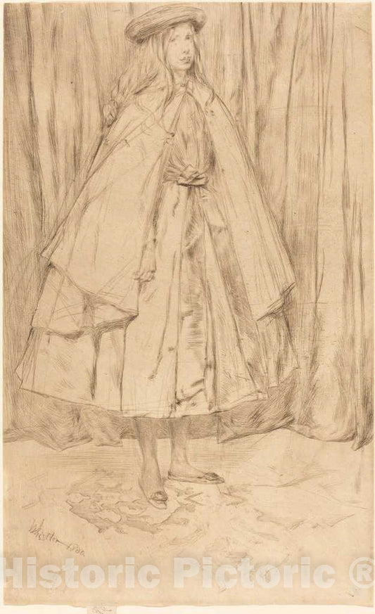Art Print : James McNeill Whistler, Annie Haden, 1860 - Vintage Wall Art